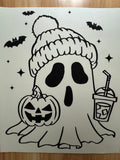 GHOST W/ COFFEE AND PUMPKIN - B4