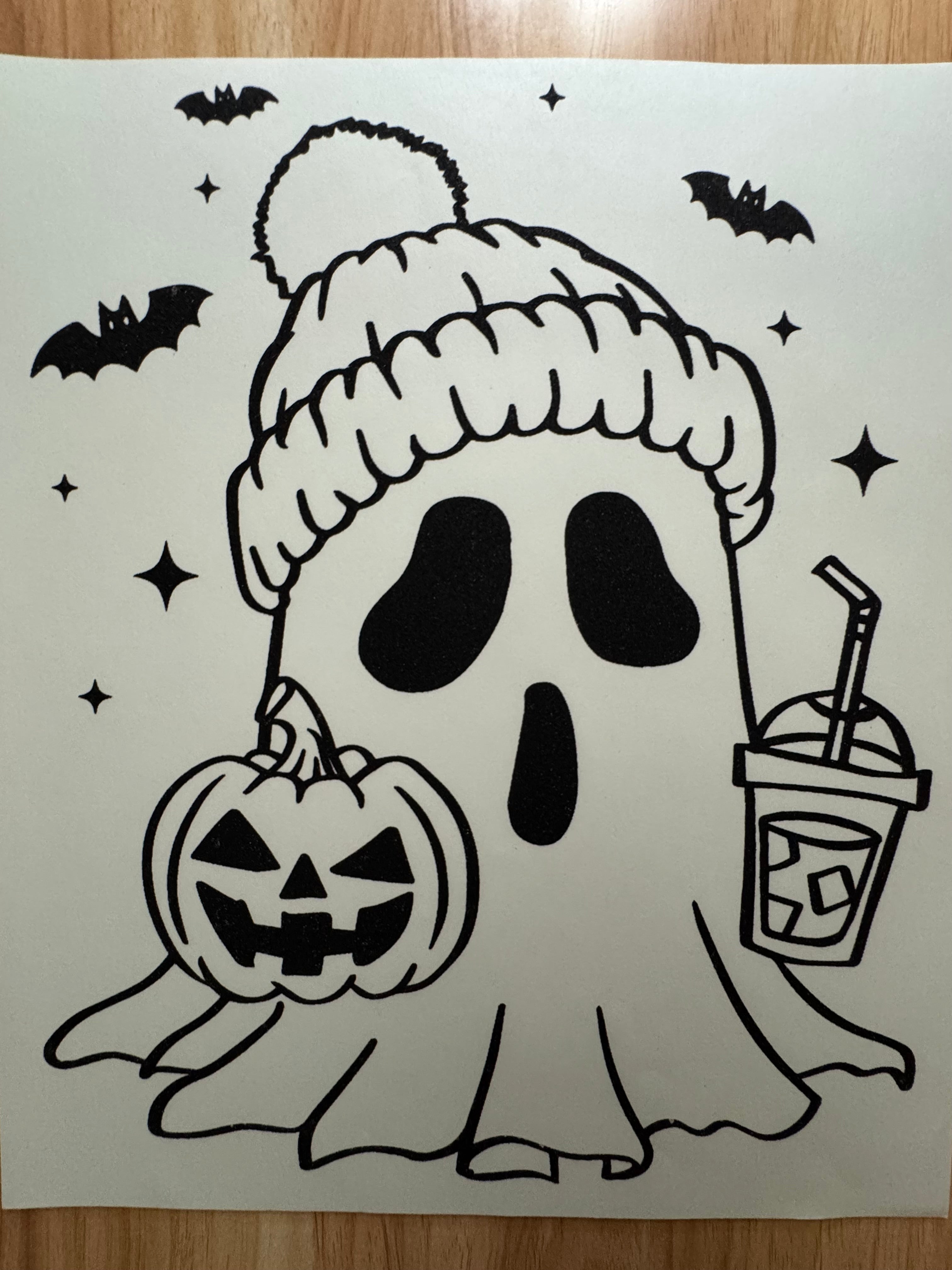 GHOST W/ COFFEE AND PUMPKIN - B4