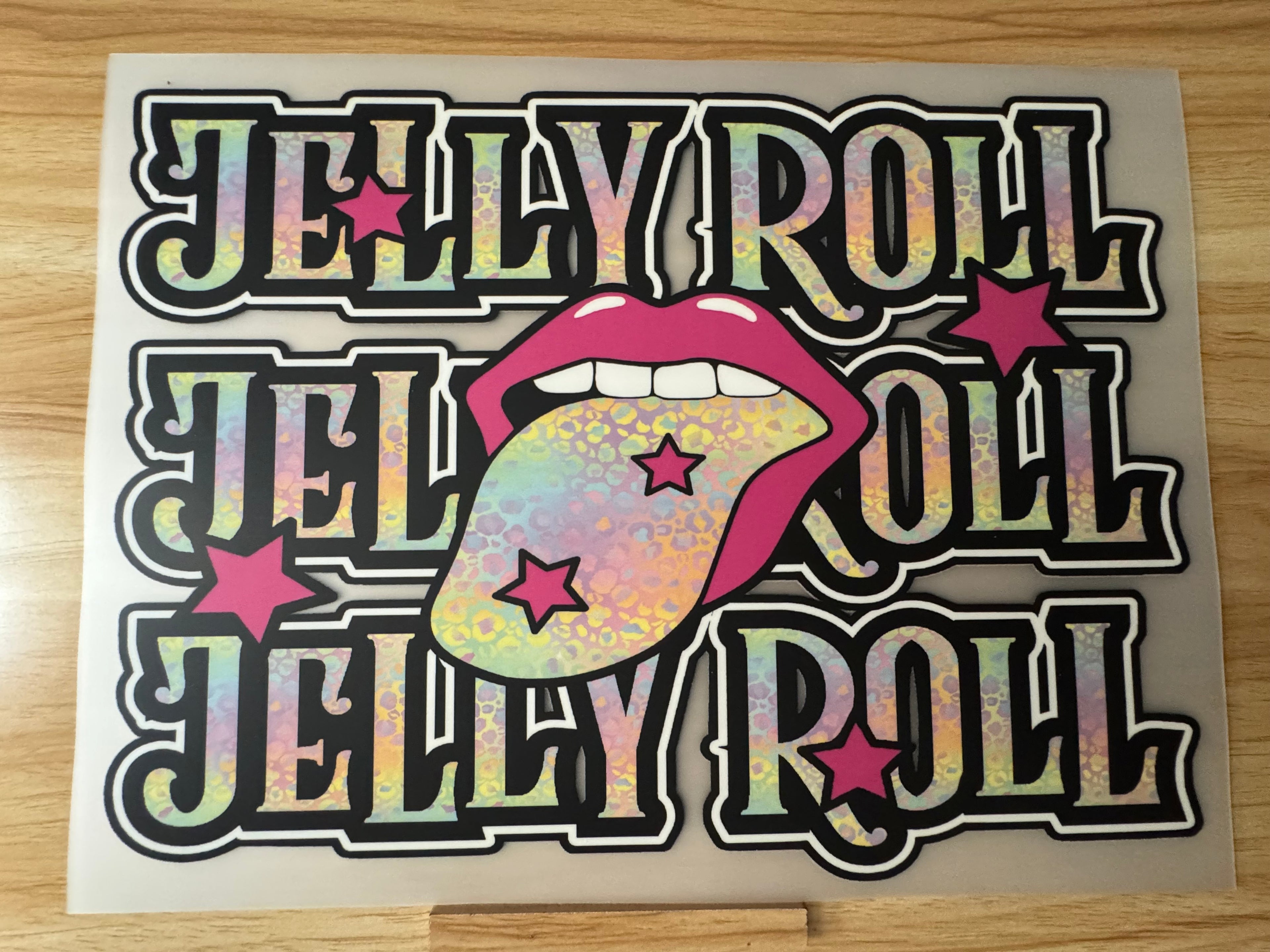 JR WITH MOUTH - B4 - (this is a full color screen print transfer not a DTF.)