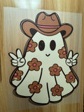 DAISY COWGIRL GHOST - B5 - (this is a full color screen print transfer not a DTF.)