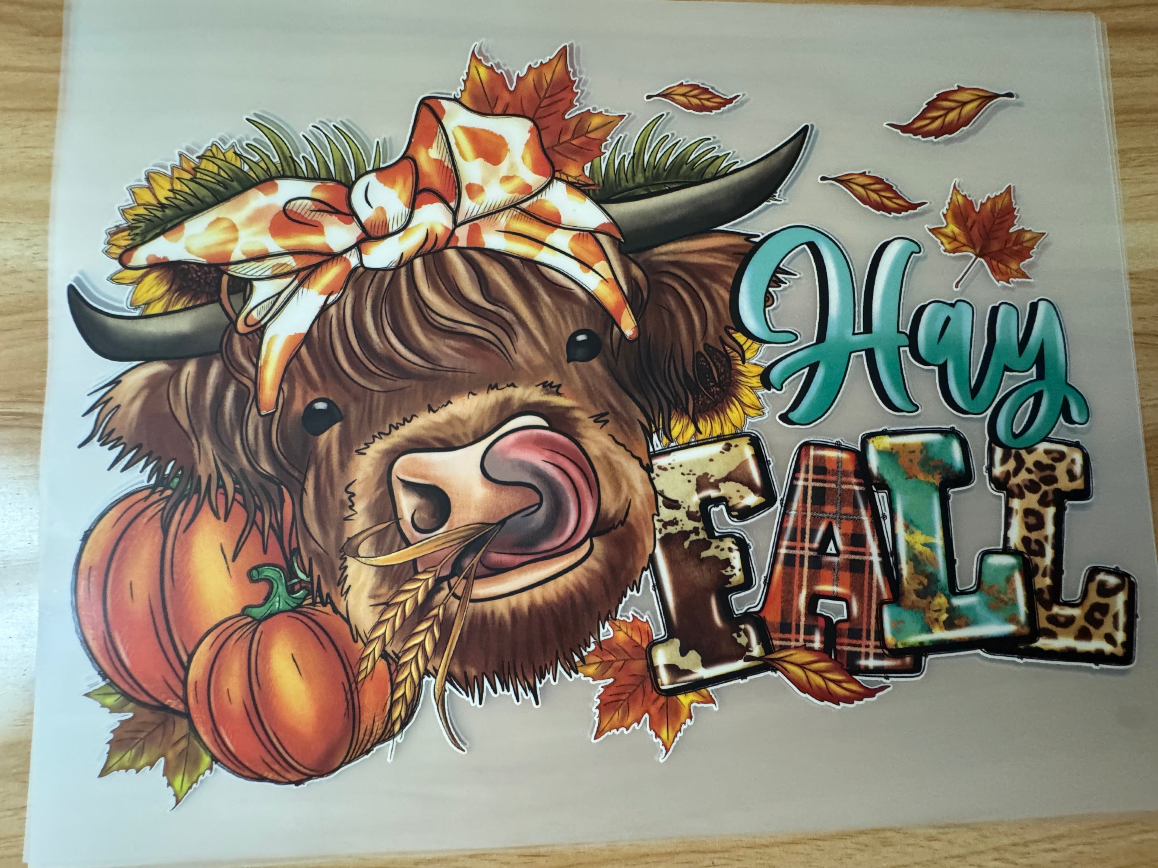 HAY FALL - B5 - (this is a full color screen print transfer not a DTF.)