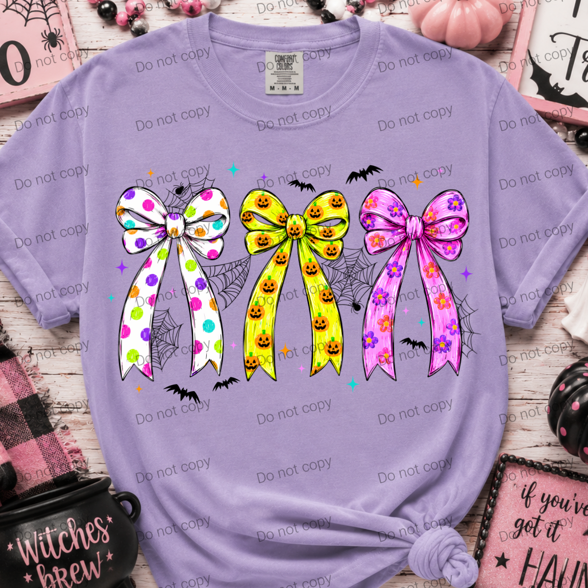 Halloween bows with bats and spiderwebs MM072726