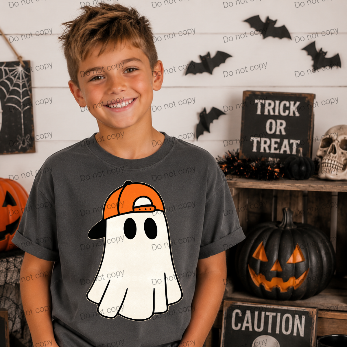 White ghost with orange hat, MM072726