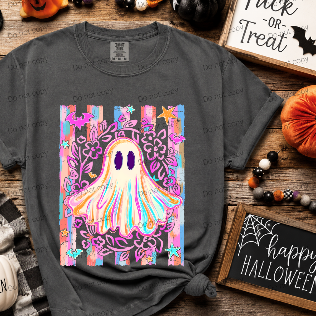 Neon iridescent striped ghost MM072726