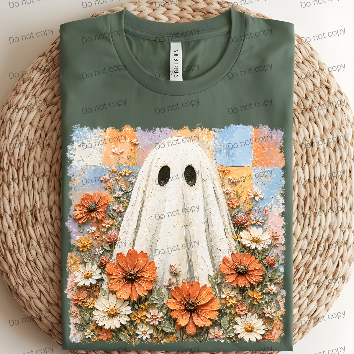 Pastel checkered floral ghost MM072726